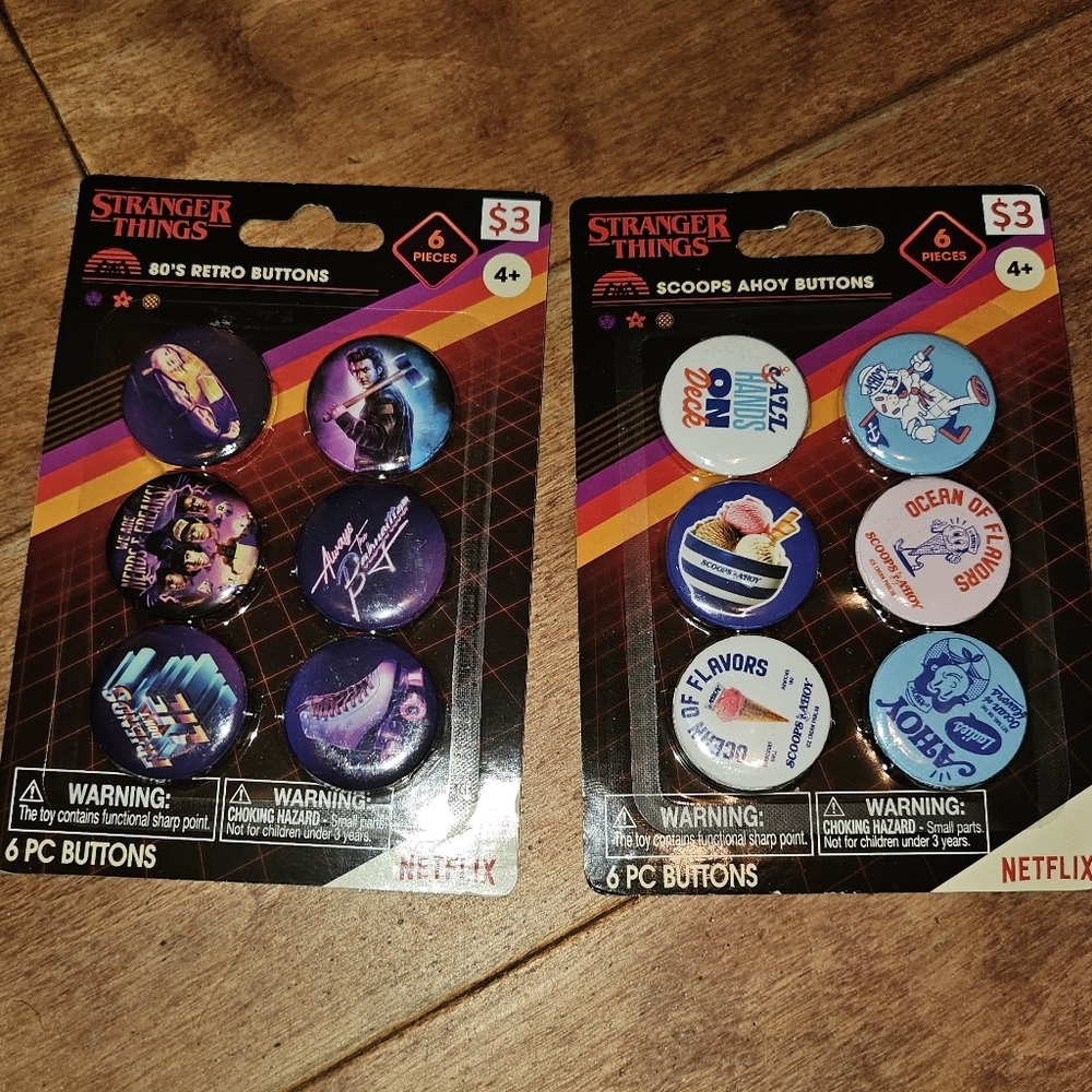 Netflix Stranger Things, Halloween Favor, Hellfire Club Buttons